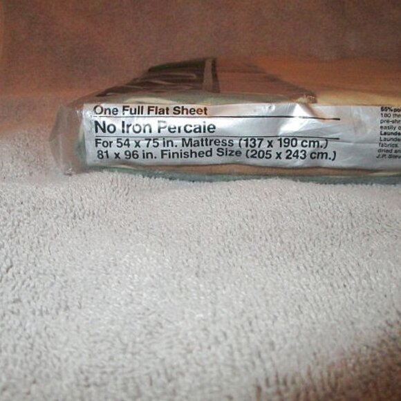 Vtg Utica by J.P. Stevens Sorcery Full Flat Sheet Percale Rainbow Stripe Artsy - Picture 6 of 10